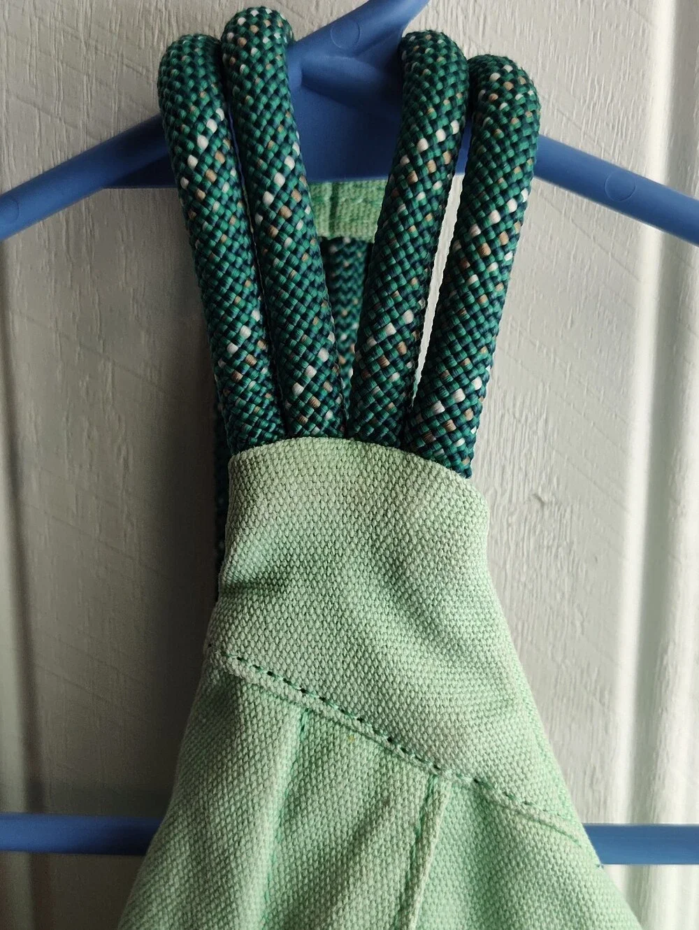 Kavu Sling Bag. Original Ropes With Adjustable Strap. Distressed Mint Green.